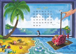 2012年7月月历桌面壁纸