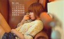 2014年4月美女日历桌面壁纸