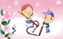 2014白色情人节卡通桌面壁纸