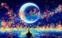 装点夜空的孔明灯桌面壁纸