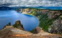 美国火山口湖风景桌面壁纸