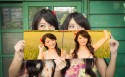 萱野可芬、萱野可芳双胞胎美女桌面壁纸