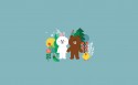 简约卡通《Line Town》桌面壁纸