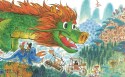 《城里来了一条龙》手绘插画桌面壁纸