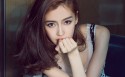 angelababy刺绣吊带长裙性感写真桌面壁纸