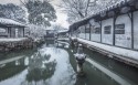 苏州拙政园唯美冬日雪景桌面壁纸