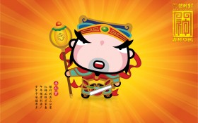 招财童子之门神系列桌面壁纸