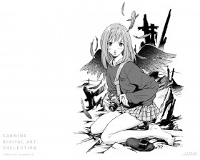Carmine Digital Art贞本义行漫画桌面壁纸