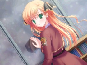 校园萝莉卡通插画桌面壁纸