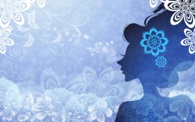 女人花矢量图桌面壁纸