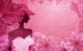 女人花矢量图桌面壁纸