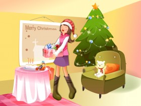 Christmas圣诞节卡通桌面壁纸