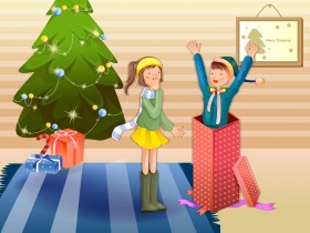 Christmas圣诞节卡通桌面壁纸