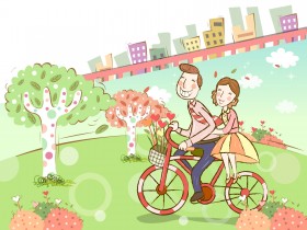 幸福家庭矢量图桌面壁纸