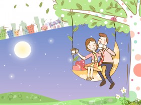 幸福家庭矢量图桌面壁纸