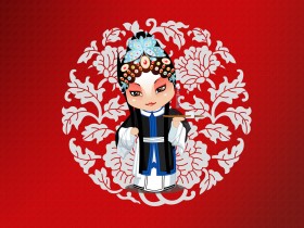 卡通京剧人物桌面壁纸