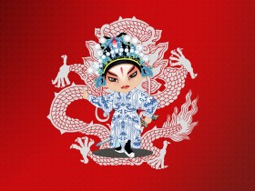 卡通京剧人物桌面壁纸