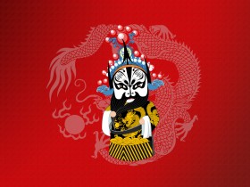 卡通京剧人物桌面壁纸