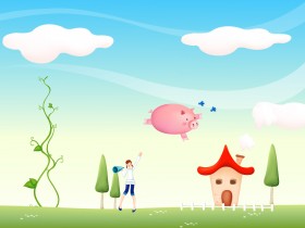 梦幻童话矢量图桌面壁纸