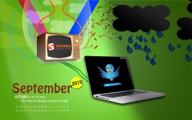2010年9月精美月历桌面壁纸