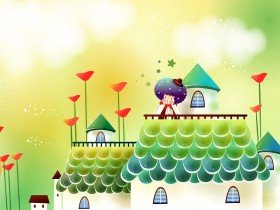 韩国矢量卡通：奇幻乐园桌面壁纸