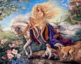Josephine Wall天国的精灵插画桌面壁纸