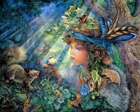 Josephine Wall天国的精灵插画桌面壁纸