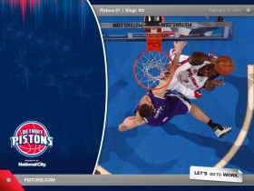 NBA：09-10赛季底特律活塞常规赛桌面壁纸