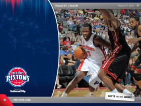 NBA：09-10赛季底特律活塞常规赛桌面壁纸