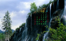 2010年12月风景月历桌面壁纸