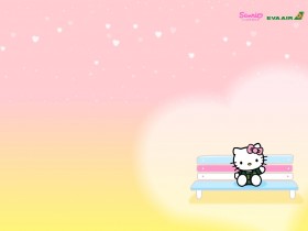 长荣航空Hello Kitty 彩绘机桌面壁纸