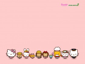 长荣航空Hello Kitty 彩绘机桌面壁纸
