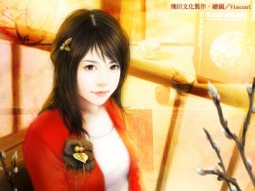 浪漫言情小说美女桌面壁纸