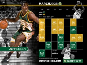 NBA：西雅图超音速队桌面壁纸