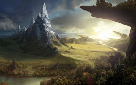 科幻题材电脑插画桌面壁纸