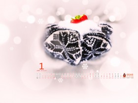 QQ会员2011年1月月历桌面壁纸