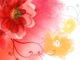 水墨花卉桌面壁纸