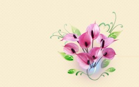 简约花卉装饰桌面壁纸