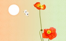 简约花卉装饰桌面壁纸