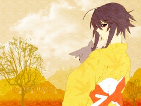 白亚右月插画桌面壁纸