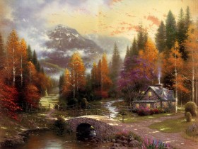 温馨田园油画桌面壁纸