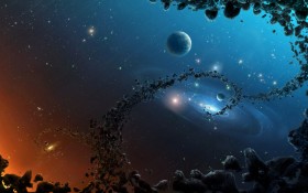 璀璨星空宽屏桌面壁纸