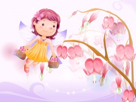 矢量小女孩桌面壁纸
