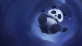 卡通小熊猫桌面壁纸