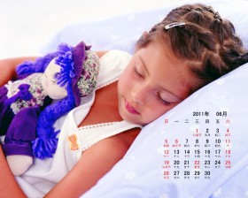 2011年6月儿童普屏月历桌面壁纸