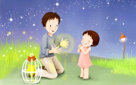 韩国父亲节插画主题桌面壁纸