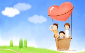 韩国母亲节插画主题桌面壁纸