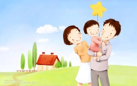 韩国母亲节插画主题桌面壁纸