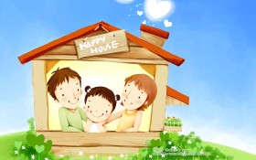 韩国母亲节插画主题桌面壁纸