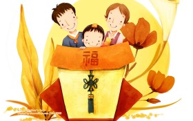 韩国母亲节插画主题桌面壁纸